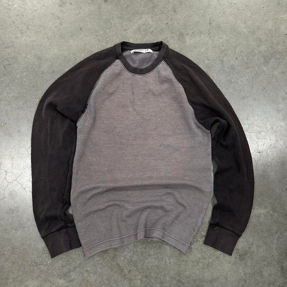 Old Navy grey + brown thermal long sleeve shirt Size Medium